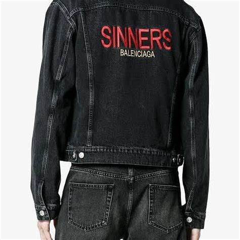 balenciaga sinners denim jacket replica|Balenciaga Sinners Men’s / Unisex denim jacket .